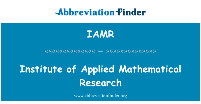 IAMR: Instituto de matemática aplicada