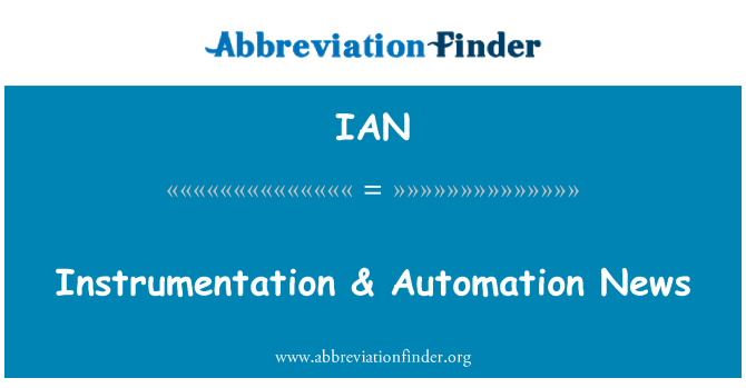 IAN: Instrumentace & automatizace News