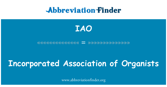 IAO: Organisti asutatud ühing