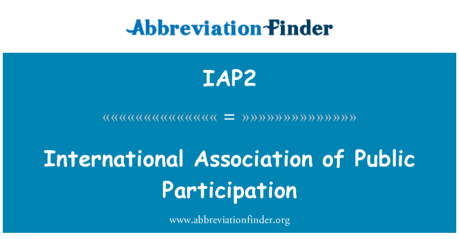 IAP2: International Association of Public Participation