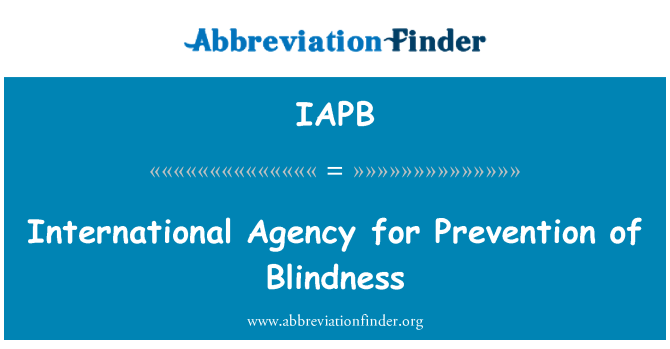 IAPB: L-Aġenzija Internazzjonali għall-prevenzjoni ta ' ommi