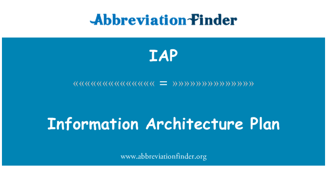 IAP: Informasi arsitektur rencana