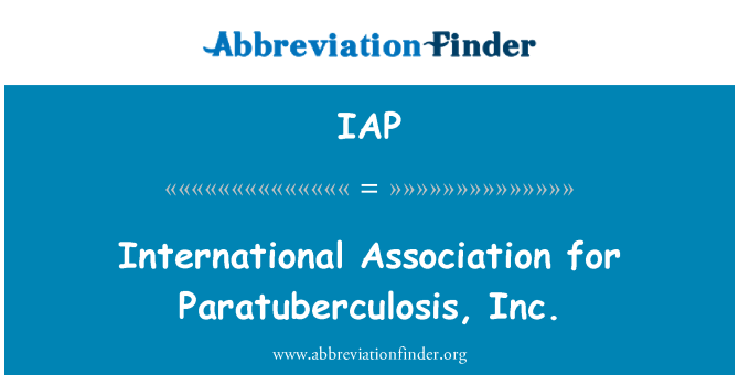 IAP: Asosyasyon entènasyonal pou Paratuberculosis, Inc.
