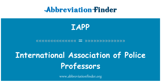 IAPP: International Association of Police Professors