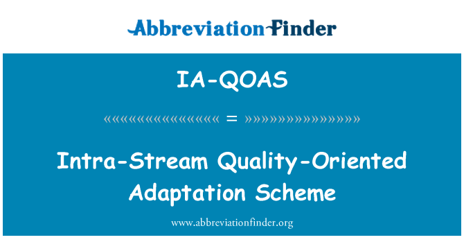 IA-QOAS: Intra-Stream berorientasi kualitas adaptasi skema