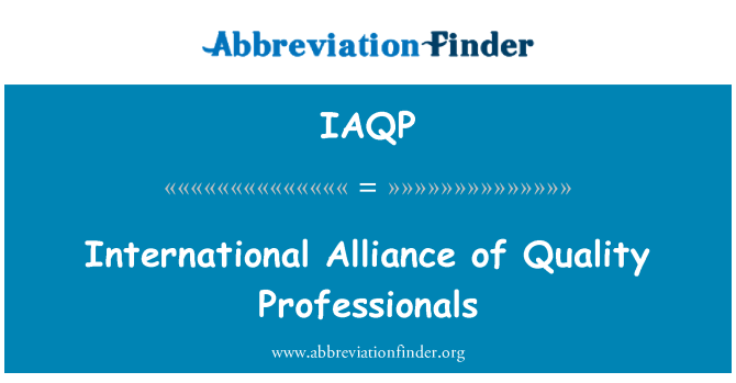 IAQP: Міжнародний Альянс якість професіоналів