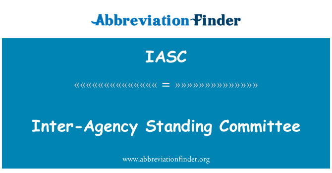 IASC: Inter-Agency Standing Committee