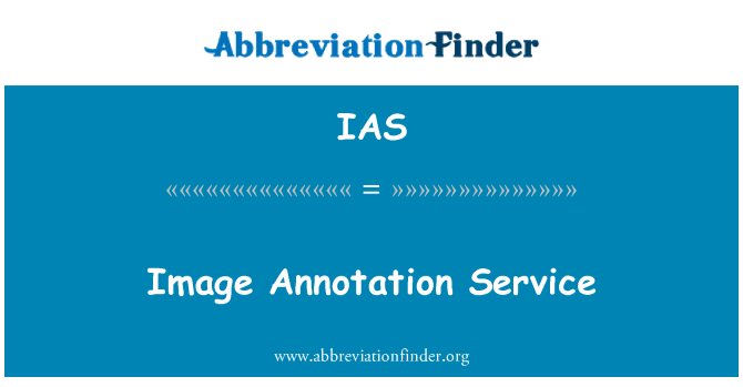 IAS: Služba image Annotation