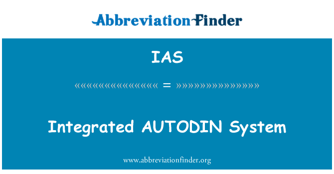 IAS: Система комплексной АВТОДИН