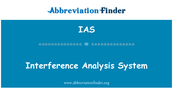 IAS: Sistem analisis gangguan