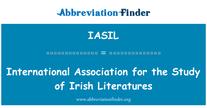 IASIL: Associazione internazionale per lo studio delle letterature irlandese