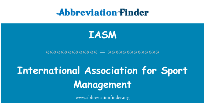 IASM: Rahvusvaheline ühendus Sport Management