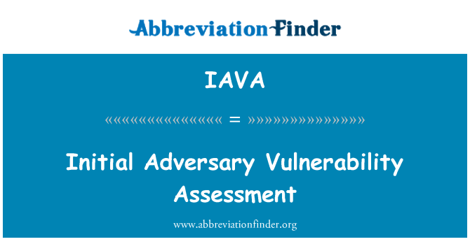 IAVA: ارزیابی آسیب پذیری دشمن اولیه