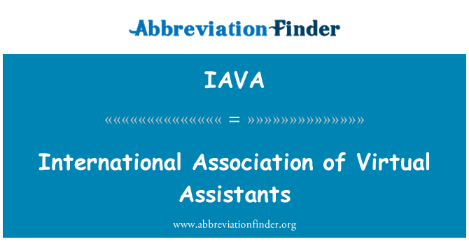 IAVA: L-Assoċjazzjoni Internazzjonali ta ' l-assistenti virtwali