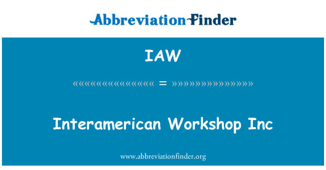 IAW: Interamerican bengkel Inc