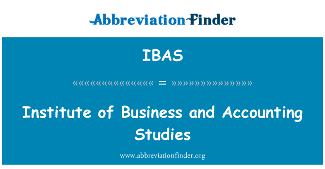 IBAS: Institute of Business ja raamatupidamise uuringud