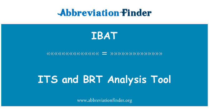 IBAT: DENGAN alat analisis BRT dan