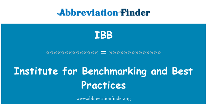 IBB: Институт бенчмаркинга и передовой практики