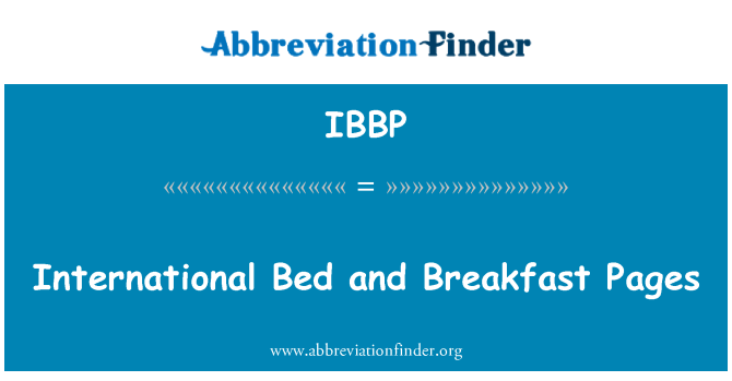 IBBP: Páginas internacionales Bed and Breakfast