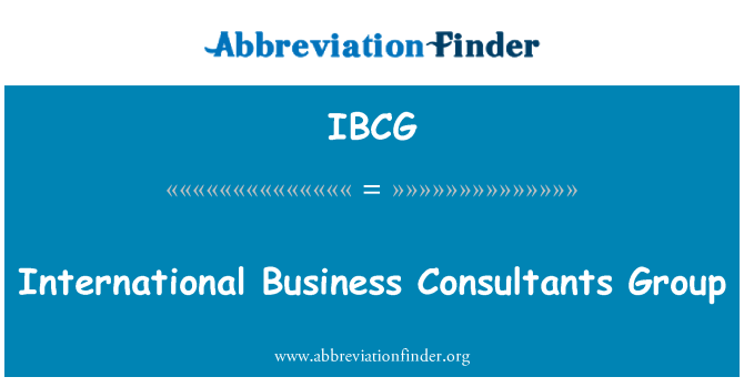 IBCG: International Business konsulenter Group