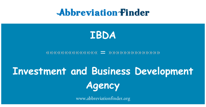 IBDA: Investiment u l-aġenzija ta ' l-iżvilupp tan-negozju