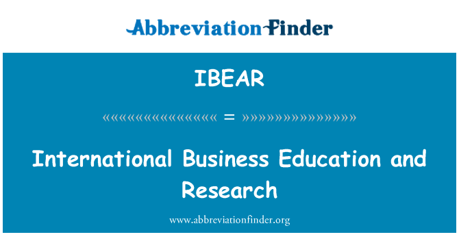 IBEAR: Biznis entènasyonal edikasyon ak rechèch