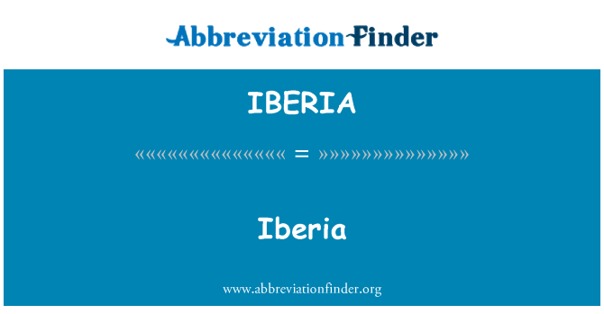 IBERIA: Iberia