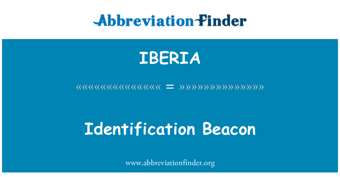 IBERIA: Idantifikasyon limyè (lanp)