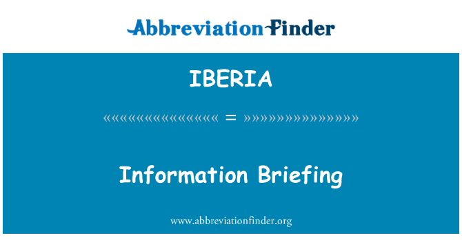 IBERIA: Přehledové informace