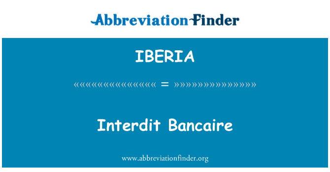 IBERIA: Запрещается Bancaire