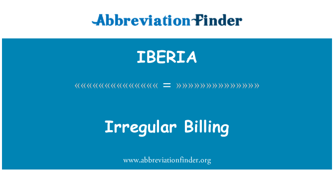 IBERIA: Nepravidelné fakturaci