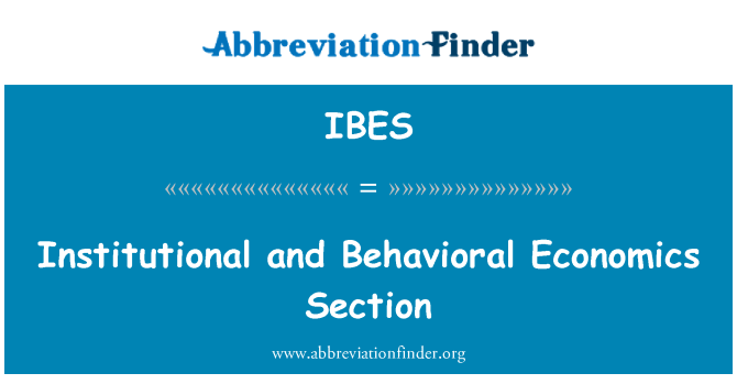 IBES: Seksyon ekonomi enstitisyonèl Et au