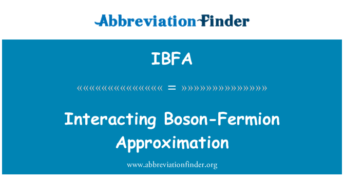 IBFA: Interagující Boson-Fermion aproximace
