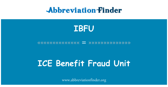 IBFU: बर्फ लाभ धोखाधड़ी इकाई