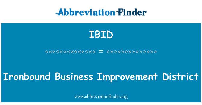 IBID: Ironbound Business Improvement District