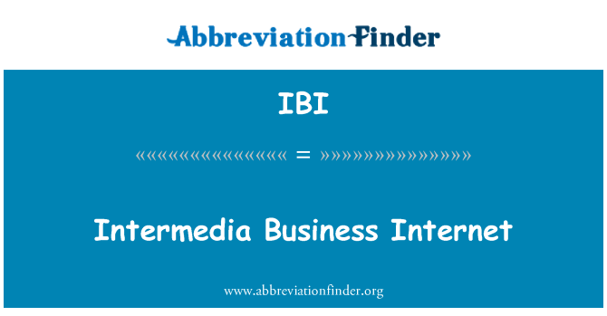 IBI: Intermedia de negocio en Internet