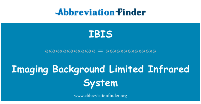 IBIS: Infračervený systém snímání pozadí Limited