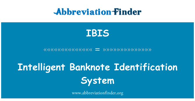 IBIS: Systém identifikace inteligentní bankovek