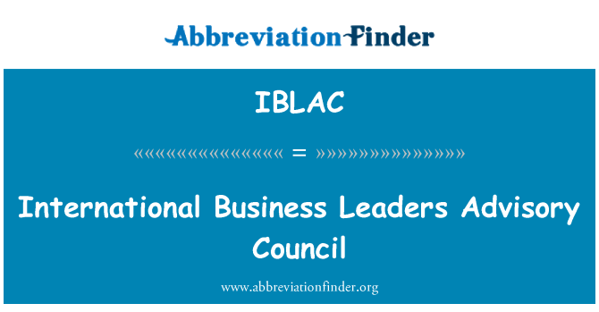 IBLAC: 国際的なビジネスの指導者諮問委員会