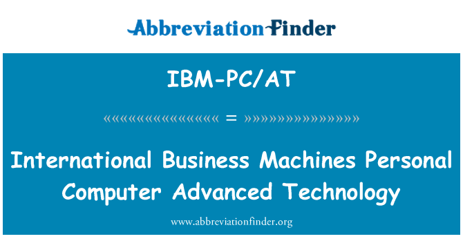 IBM-PC/AT: International Business Machines PC avansert teknologi