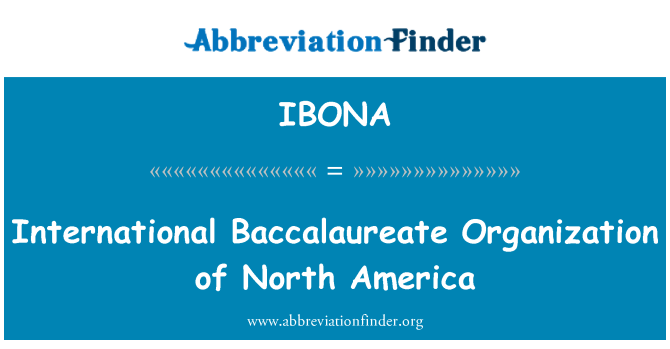 IBONA: Rahvusvaheline küpsustunnistuse organisatsiooni Põhja-Ameerika