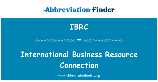 IBRC: Mezinárodní obchodní zdroj připojení