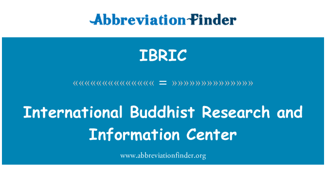 IBRIC: Internationella buddhistiska forskning och Information Center