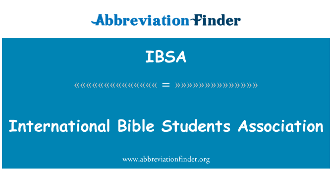 IBSA: International Bible Students Association