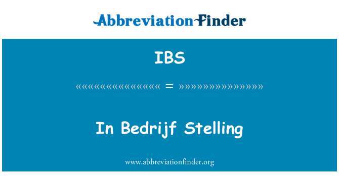 IBS: 在 Bedrijf Stelling