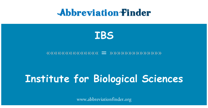 IBS: Institute for Biological Sciences