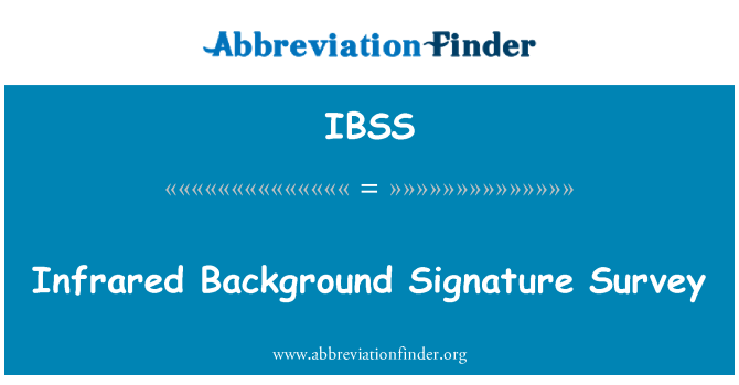 IBSS: 紅外背景特徵調查