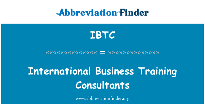 IBTC: Internationale Business Training Consultants