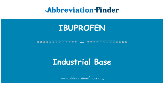IBUPROFEN: Bażi industrijali