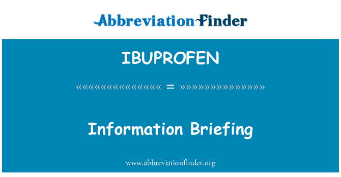 IBUPROFEN: Il-laqgħa ta ' informazzjoni